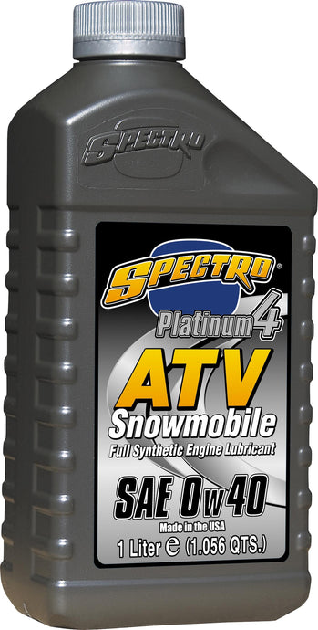 Spectro 310287 Platinum ATV/UTV/ SNO Full Syn 4T - 0W40 - 1lt. - 12/Case