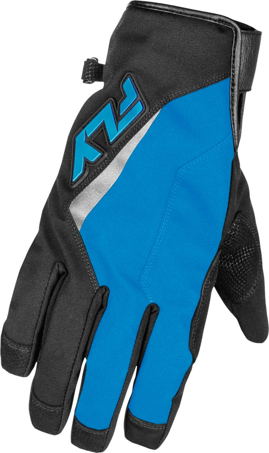 Fly Racing Title Long Gloves (Medium, Blue/Black/Light Blue)