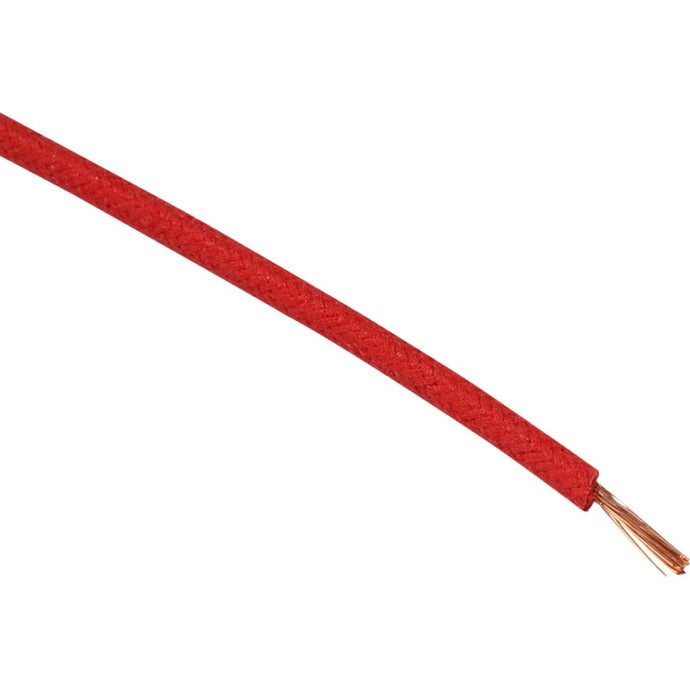Namz NCBW-2 16-Gauge Cloth Braided Wire - Red