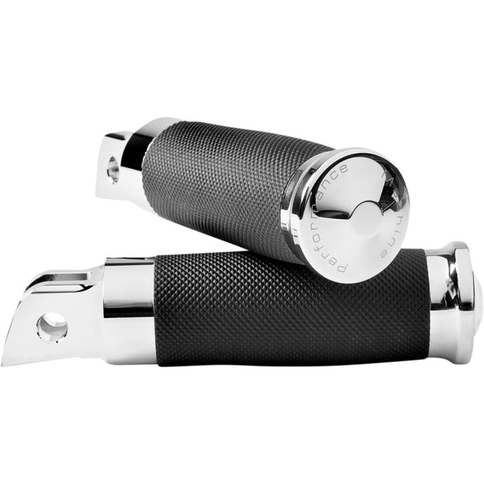 Performance Machine 0035-1235M-CH Contour M8 Driver Footpegs - Rubber Wrapped - Chrome