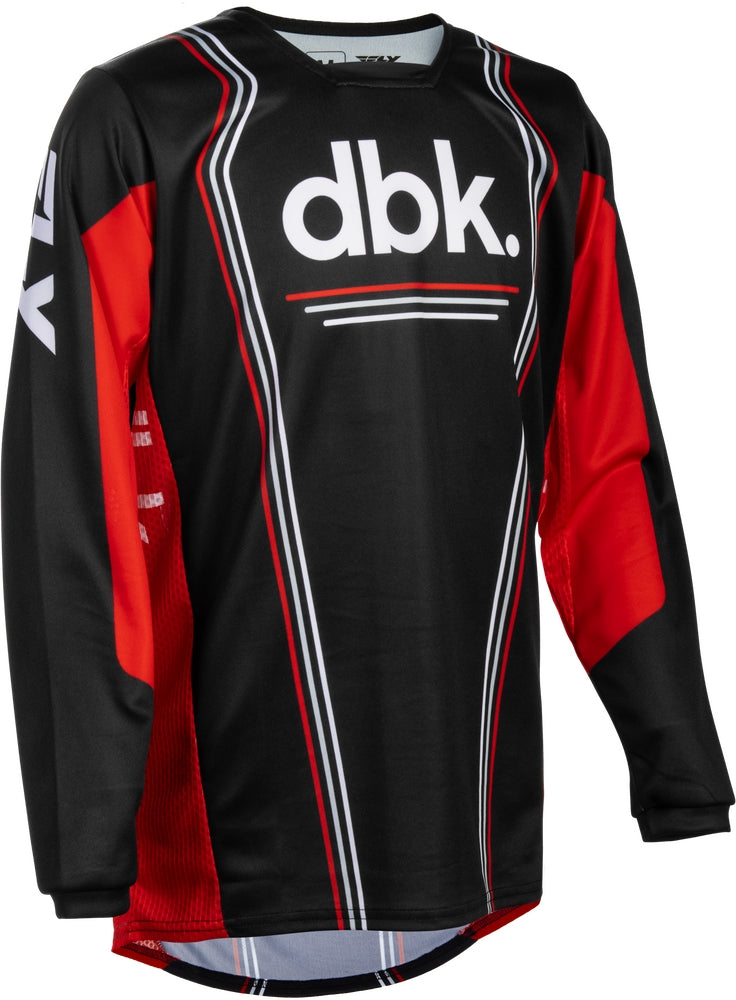 Load image into Gallery viewer, Fly Racing Kinetic Youth Jersey (Large, Black/Red/White)
