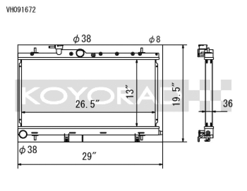 Load image into Gallery viewer, Koyo VH091672 KOY Racing Radiators

