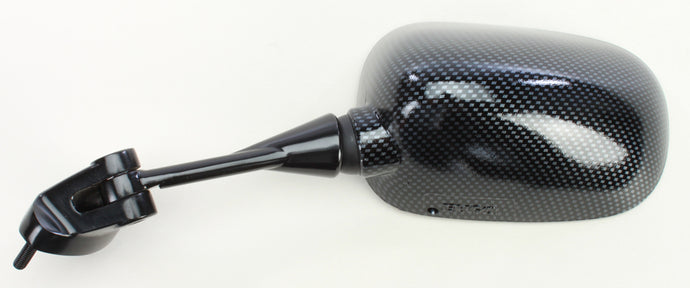 Emgo 20-43014 OEM Style Mirror - Carbon Fiber Finish - Left