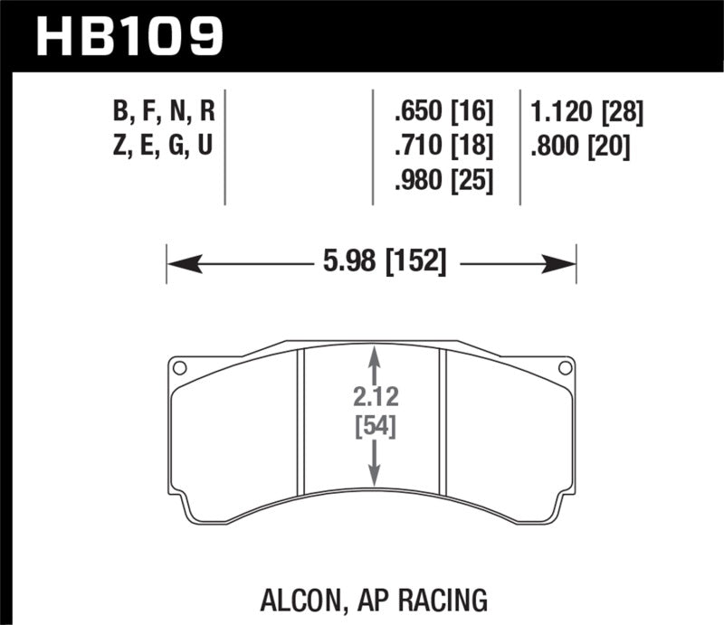 Load image into Gallery viewer, Hawk Performance HB109G.980 HAWK DTC-60 Brake Pad Sets
