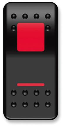 Moose Utility GNR-PWR Rocker Switch - On/Off Red