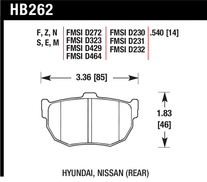 Load image into Gallery viewer, Hawk Performance HB262N.540 HAWK HP+ Brake Pad Sets
