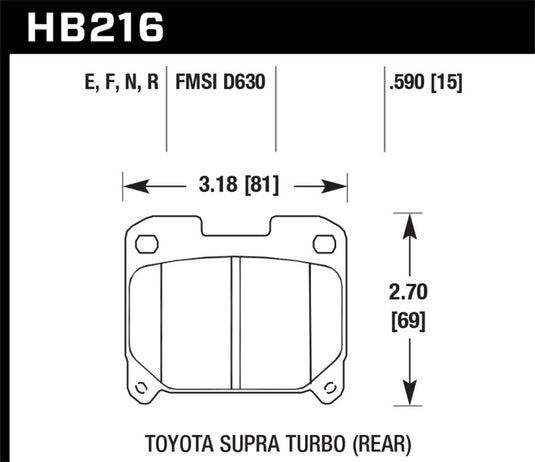Hawk Performance HB216B.590 HAWK HPS 5.0 Brake Pad Sets