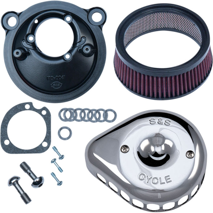 S&S Cycle 170-0439C Mini Teardrop Stealth Air Cleaner Kit - Chrome