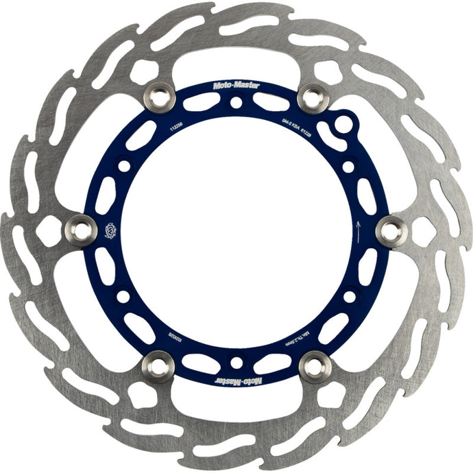 Moto-Master 112256-PU Floating Brake Disc - Blue Flame Aluminum