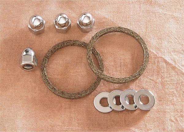 James Gasket JGI-EV-1 Exhaust Port Gasket Kit - Graphite Wire Gaskets, Chrome Acorn Nuts and Washers