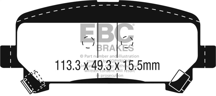 Ebc DP43045R EBC Yellowstuff Brake Pad Sets