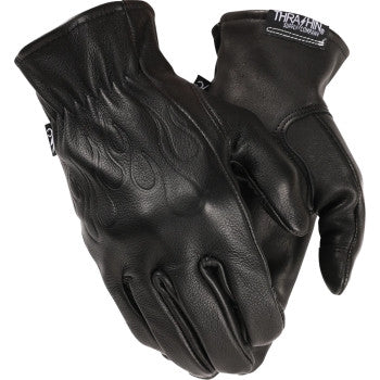 Thrashin Supply Company Roper Leather Gloves (XX-Large, Black)