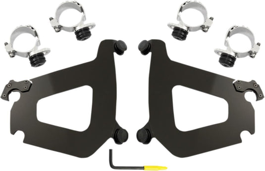 Memphis Shades MEB2012 Trigger-Lock Mount Kit for Bullet Fairing - Black