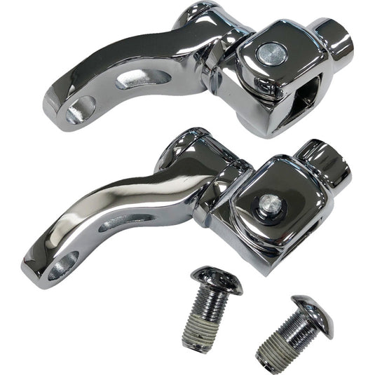 Drag Specialties 1620-2476 Adjustable Passenger Footpeg Mount Kit - Chrome