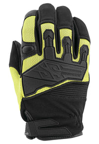 Speed & Strength Hammer Down Leather-Mesh Gloves Hi-Vis Yellow