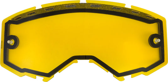 Fly Racing 2019 Vented Dual Lens - Yellow with T.O. Pins