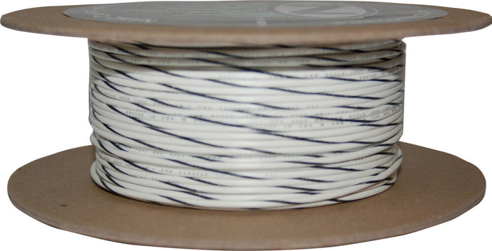 Namz NWR-90-100-20 100-Foot OEM Color Wire Spool - 20 Gauge - White/Black Stripe
