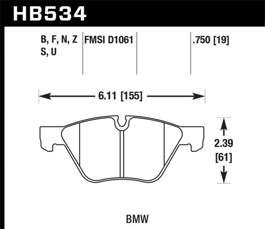 Hawk Performance HB534S.750 HAWK HT-10 Brake Pad Sets