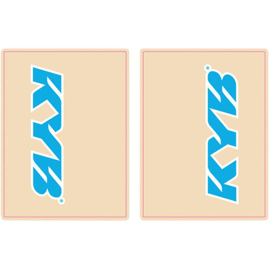 Flu Designs Inc. 01014 Upper Fork KYB Decal - Cyan blue/White