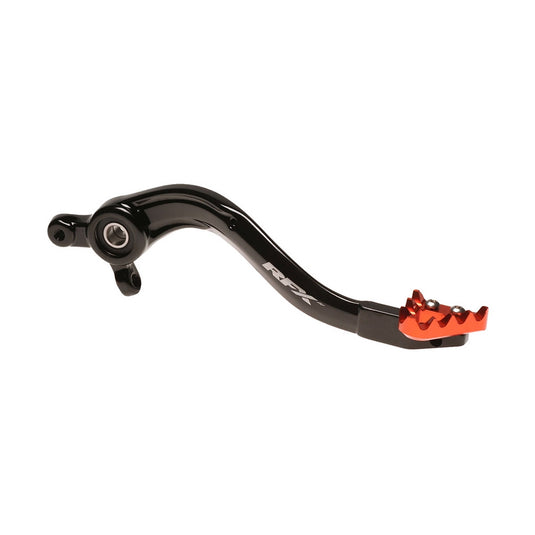 Rfx FXRB 50401 99OR Pro Series Rear Brake Pedal with Hard Anodized Solid Tip - Orange