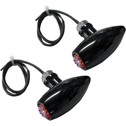 Joker Machine 05-52AB Astro LED Center Mount Marker Lights - Black - Amber LED