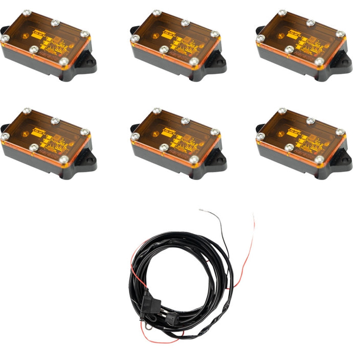 Heretic Studio 70024 LED Rock Lights - 6 Pack - Amber