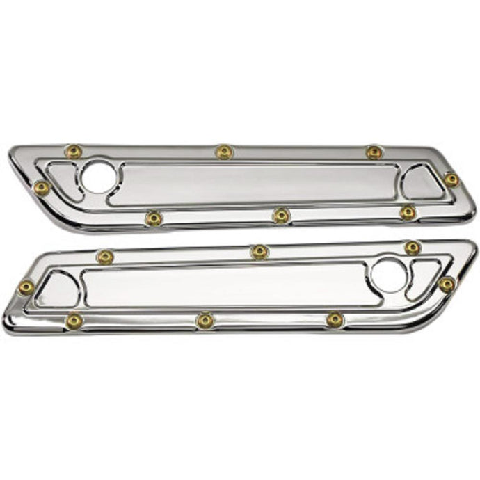Carl Brouhard Designs BBL-001-C Elite Series Saddlebag Hinge Covers - Bomber Series - Chrome