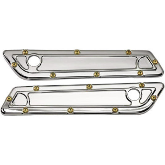 Carl Brouhard Designs BBL-001-C Elite Series Saddlebag Hinge Covers - Bomber Series - Chrome