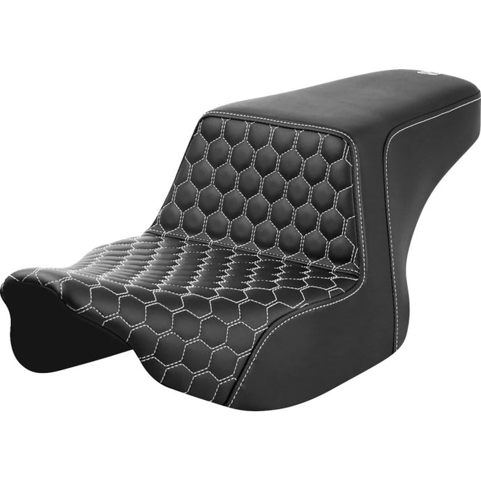 Saddlemen 823-07-17706 Step-Up HC Seat - White Stitching