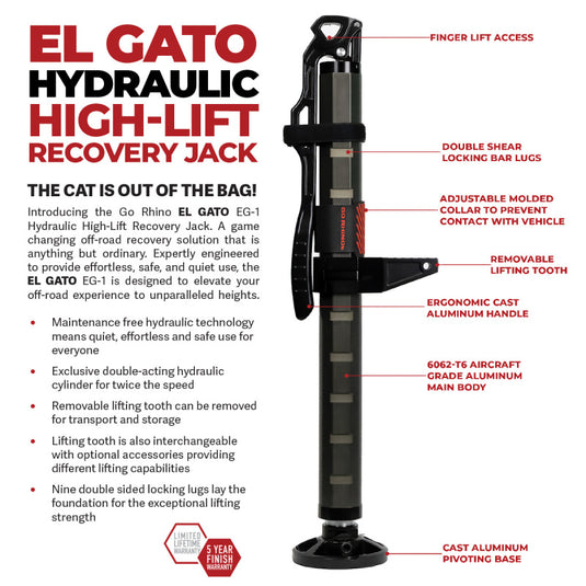 Go Rhino XG-RJ50010B GOR Xventure Gear El Gato Jack