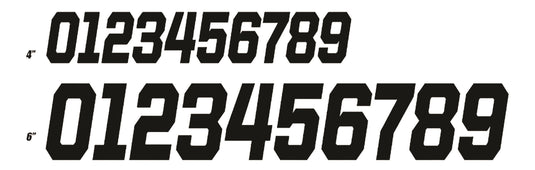 Dcor 45-33-6 Race Series Individual Numbers 4in. - No.6 - Black