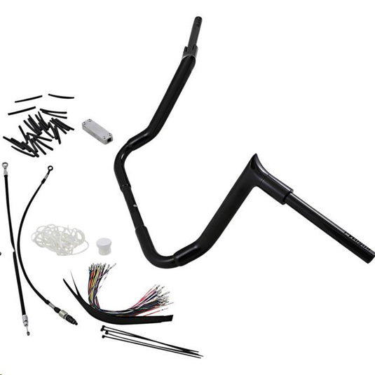 Fat Baggers, Inc. 809114-B 1-1/2in. EZ Install Pointed Top Handlebar Kit - Black