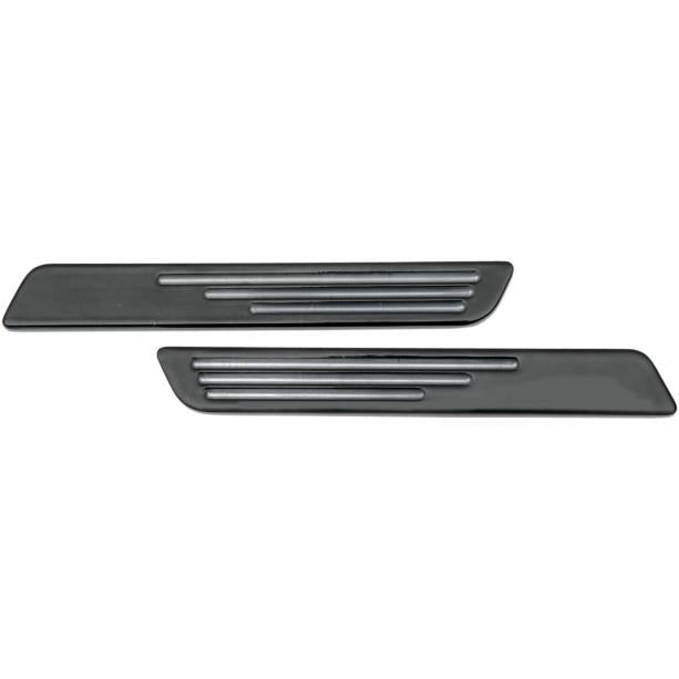 Drag Specialties 3501-0761 Saddlebag Latch Inserts - Ball-Milled Die-Casting - Black Powdercoat