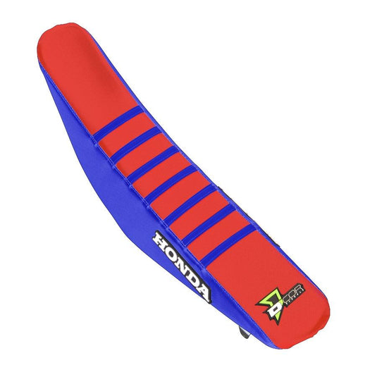 Dcor 30-10-451 Factory Reinforced Seat Cover - Blue/Red/Blue Ribs