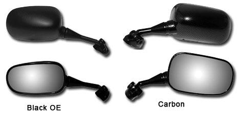Emgo 20-37423 OEM Style Mirror - Carbon Fiber - Right