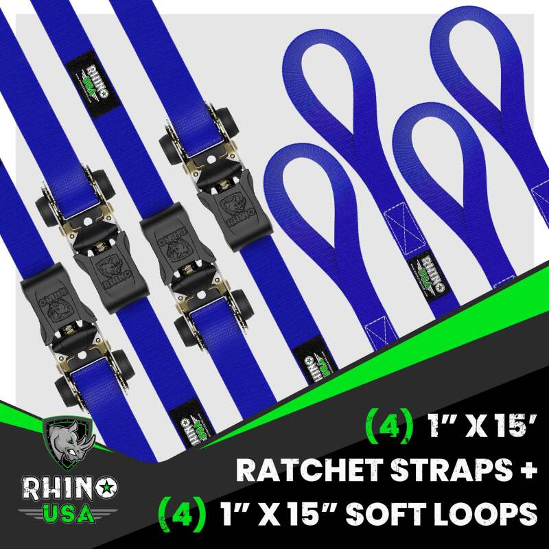 Load image into Gallery viewer, Rhino Usa RCHT-4PACK-BLU RSA Tie Down Kits
