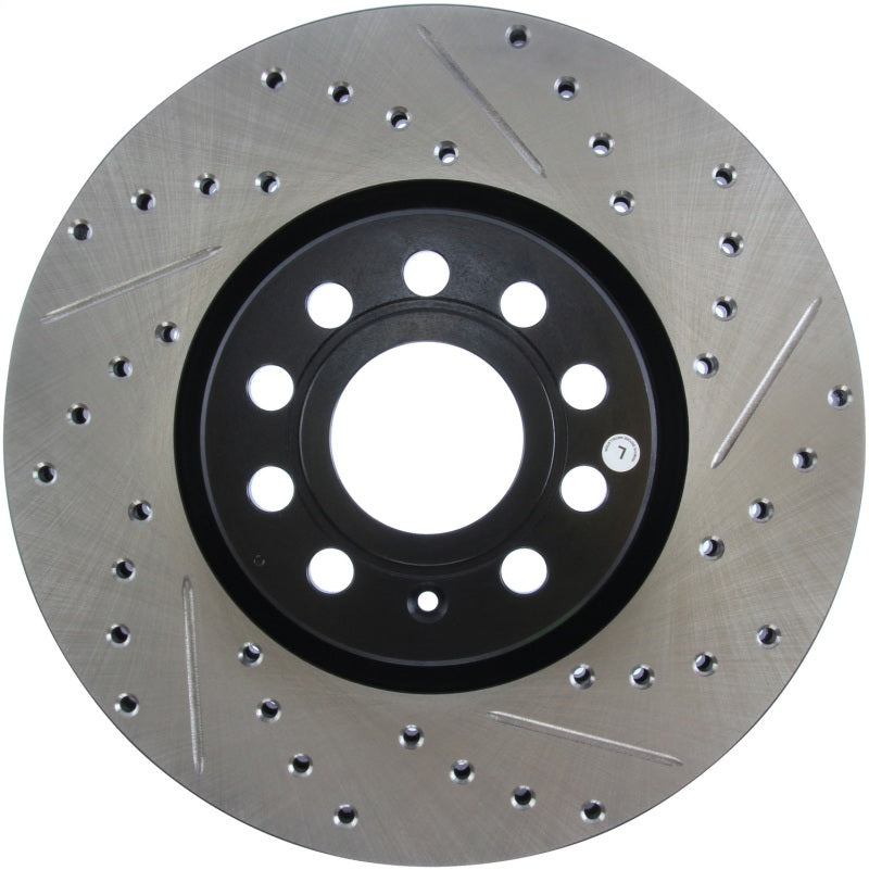 Load image into Gallery viewer, Stoptech 127.33098L ST Slot &amp; Drill Brake Rotors
