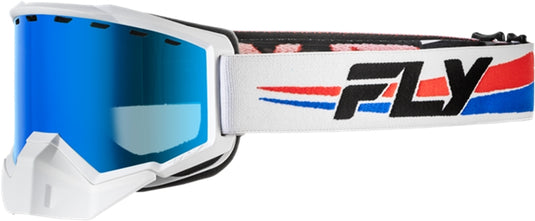 Fly Racing Focus Snow Goggles (One Size Fits Most, Black/Blue / Sky Blue Mirror/Blue Lens)