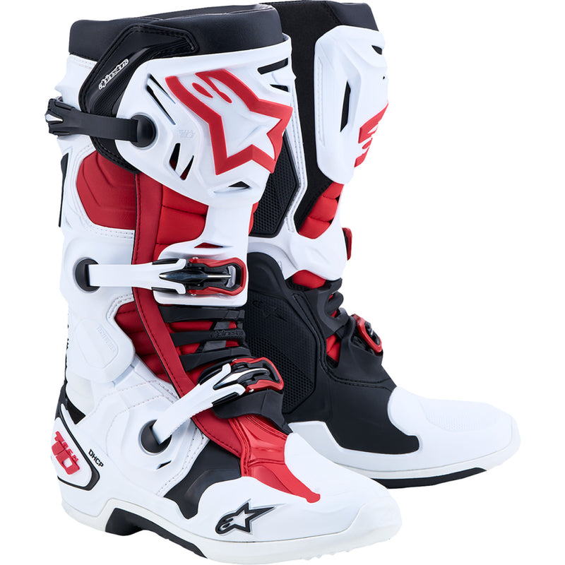 Load image into Gallery viewer, Alpinestars Tech 10 Boots (Black/White/Bright Red)
