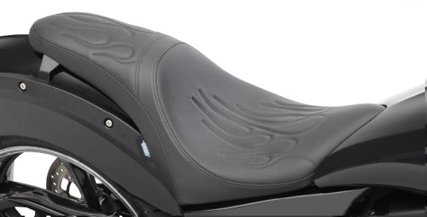 Drag Specialties 0810-1597 Predator Seat - Flame Stitch