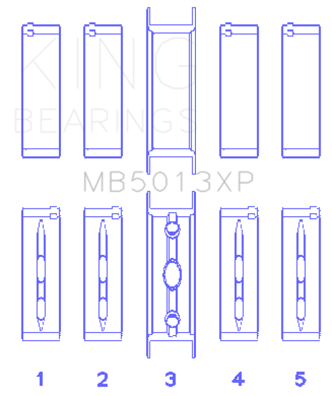 Load image into Gallery viewer, King Engine Bearings MB5013XP KING Performance Main Bearings

