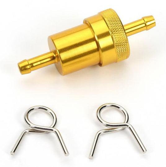Emgo 14-34474 Aluminum Fuel Filter - 1/4in. - Gold Anodized