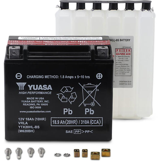 Yuasa YUAM620BH High Performance Maintenance Free Battery - YTX20HL-BS