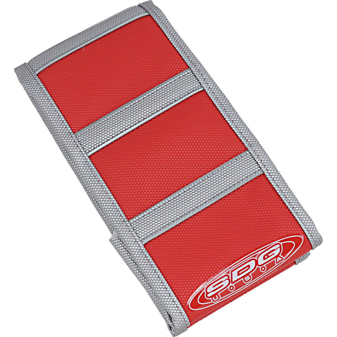 Sdg 95923XRX 6-Rib Gripper Seat Cover - Red Cover/Gray Sides with Gray Ribs