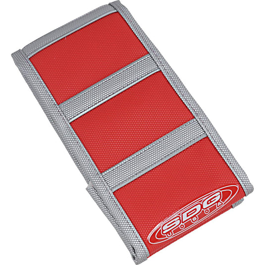 Sdg 95923XRX 6-Rib Gripper Seat Cover - Red Cover/Gray Sides with Gray Ribs