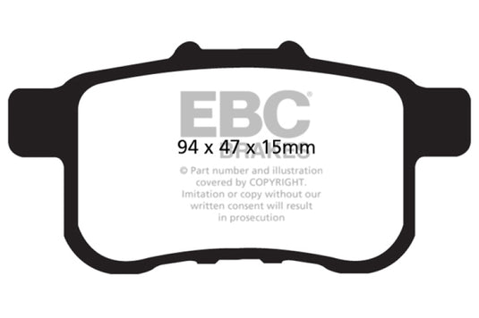 Ebc DP41987R EBC Yellowstuff Brake Pad Sets