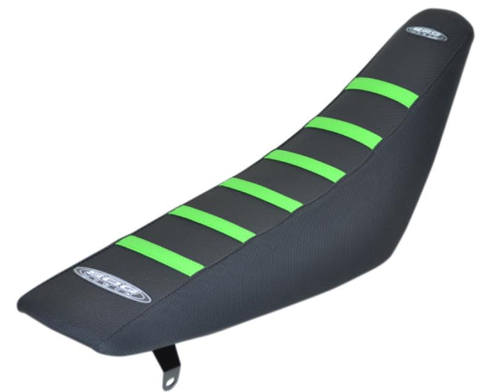 Sdg 95915GK 6-Rib Gripper Seat Cover - Black/Green Ribs