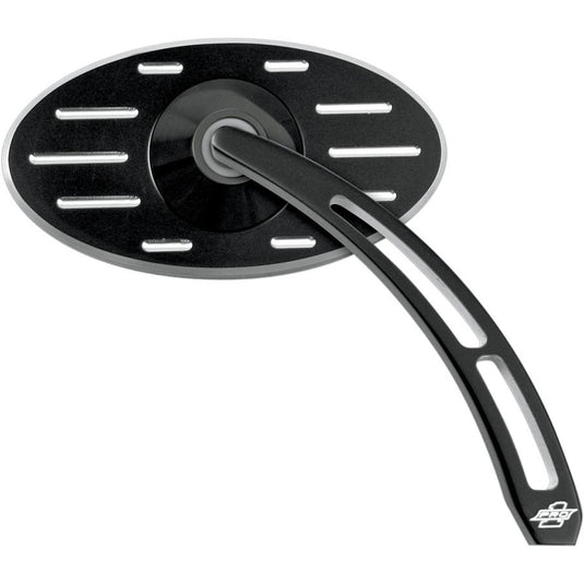 Pro-One Performance 102640B Oval Pro Street Ball-Milled with Teardrop Cutout Stem - Right - Black