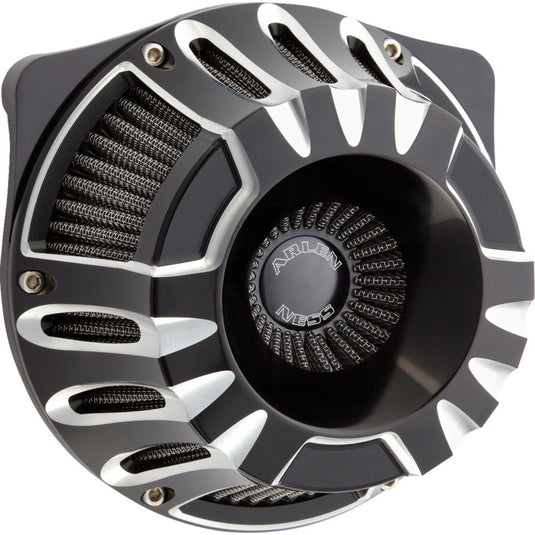Arlen Ness 600-227 Inverted Series Air Cleaner Kit - Deep Cut - Black Anodized