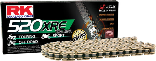 Excel GB520XRE-120 GB520XRE Drive Chain - 120 Links - Gold